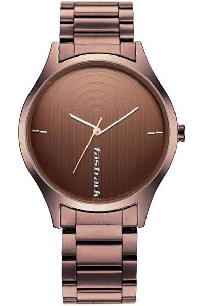 erorex ساعة فاستراك أنالوج للرجال بمينا بني - 3184QM02، IPBROWN