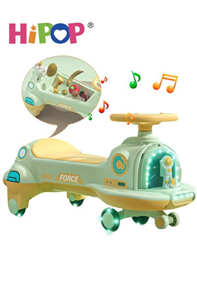 HIPOP ألعاب ركوب للأطفال، سيارة أرجوحة سحرية مع مقاعد تخزين، موسيقى وأضواء، ص...
