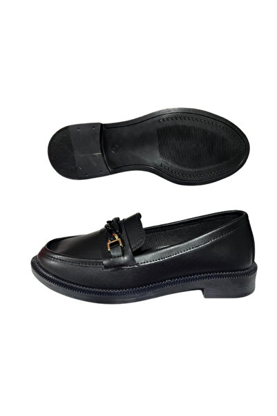 Doruk Shoes Women's Black Ballet Loafer Moccasin Leather Casual Shoes