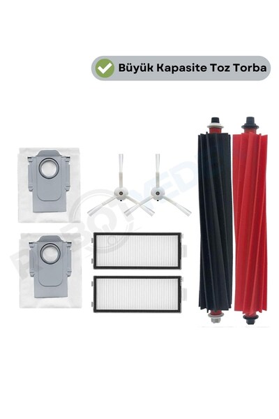 robotyedek Roborock Qrevo Master Compatible Main Brush, Hepa Filter, White Si...