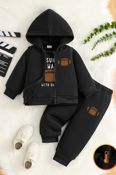 ADABEBEK Premium Sports Theme Printed Vest Set 3-Piece Bottom and Top Baby Set 24746