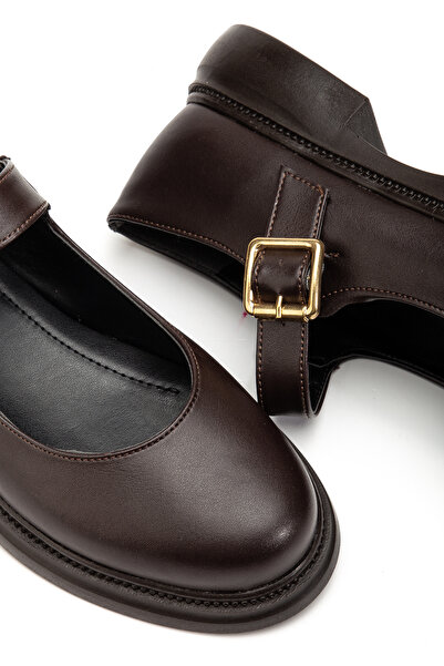 MARSEDO Women's Loafer Moccasin Casual Buckle Strap Daily Shoes Mori