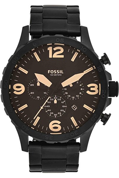 erorex ساعة فوسيل نيت كرونوغراف كوارتز من الفولاذ المقاوم للصدأ للرجال