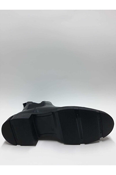 Ramos Genuine Leather Flexible Black Laceless Chelsea Model Winter Men's Boots