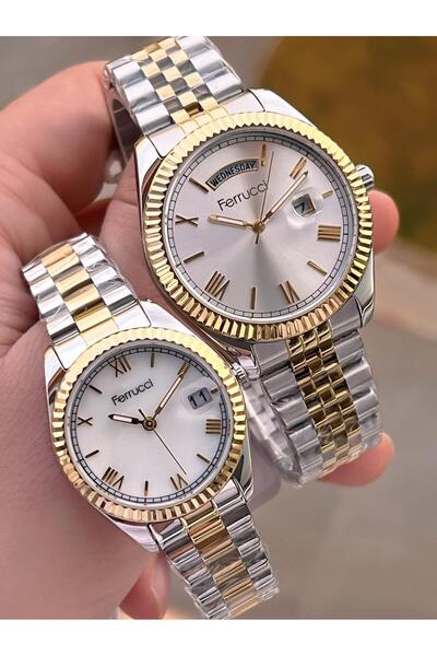 Ferrucci Special Steel Cord Calendar Dial Lover Combination Special Couple Watch Cft.13029C01