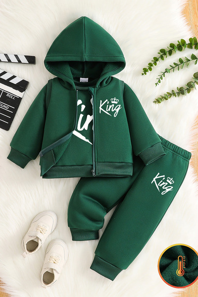 ADABEBEK Premium King Printed Vest Set 3-Piece Bottom Top Baby Set 24741