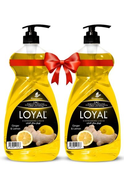 Loyal سائل غسيل الأطباق ٥ في ١ - زنجبيل وليمون ٢ × ١.٥ لتر