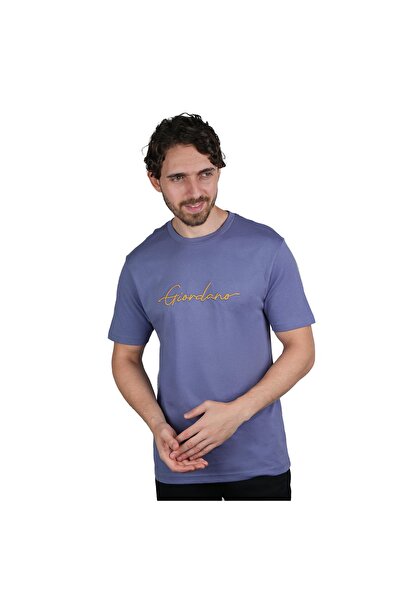 Giordano Men's Slim Fit Cotton Signature Print Tee