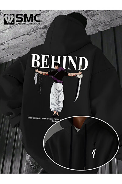 uyguntarz Unisex Toji X Japanese Printed Hooded Sweatshirt