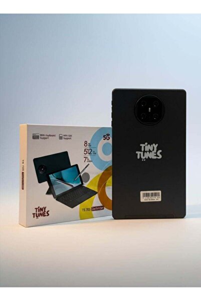 Tiny Tunes TS705 Kids Tablet, 7 Inch Display, Keyboard and Pen, Wi‑Fi, SIM Support