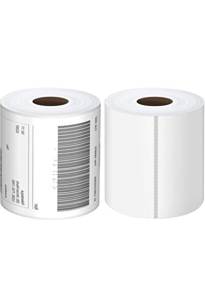 GENERAL ملصقات حرارية ٤×٦ لفات - ٥٠٠ ملصق بريدي حراري مثقب مباشر - موتيش