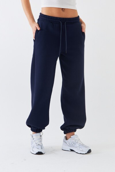 GIA - ART Oversize Unisex Sweatpants Navy Blue – 3-Thread Ribbed, Elasticated Waistband, Pockets, Relaxed Fit
