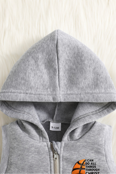 ADABEBEK Premium Basketball Themed Vest Set 3-Piece Bottom Top Baby Set 24743