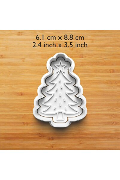 Hobist Yeniyıl 2026 Yılbaşı Ağaç Desenli Kurabiye ve Şeker Hamuru Kalıbı