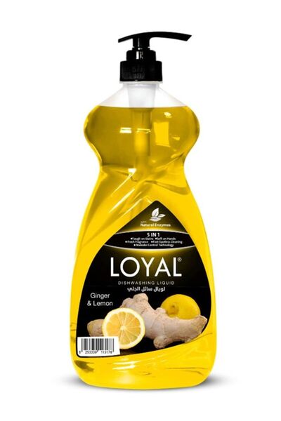 Loyal سائل غسيل الأطباق ٥ في ١ - زنجبيل وليمون ١.٥ لتر