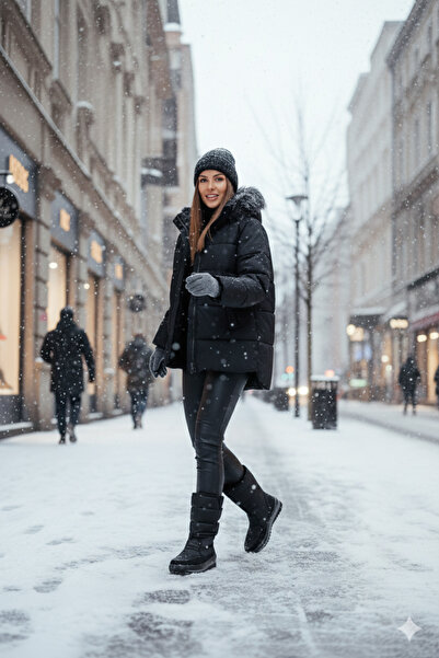 Deniz Terlik Unisex Plush Inside Non-Slip Sole Orthopedic Snow & Rain Boots | Snow Boots |