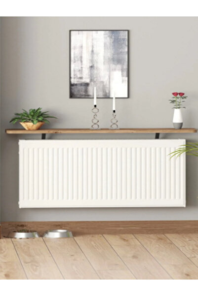 Genel Markalar Oval Kesim Petek Üstü Uçan Raf Dresuar Kalorifer Peteği Rafı Kitaplık 60 X 18 Cm Atlantik Çam