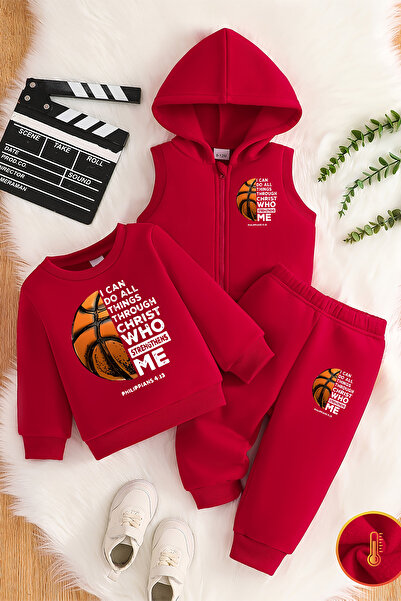 ADABEBEK Premium Basketball Themed Vest Set 3-Piece Bottom Top Baby Set 24743