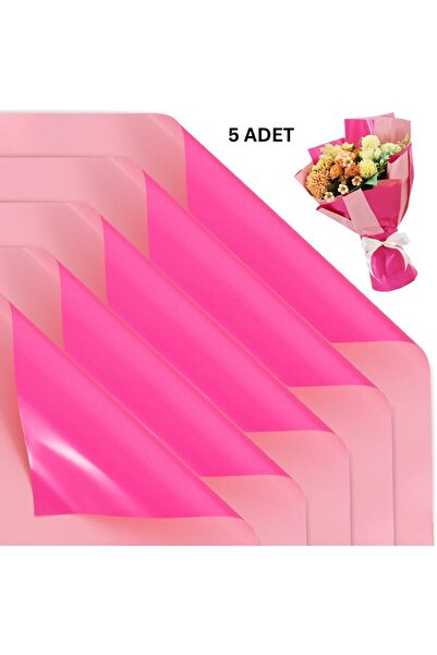 roco paper Çiçek Ambalaj Kağıdı 5li, Çift Yüzlü Mat Şeffaf Buket Sargı Kağıdı...