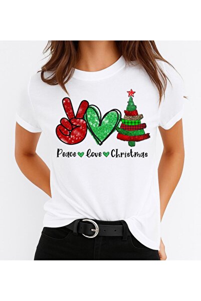 OEM 100% Cotton T-shirt Peace Christmas