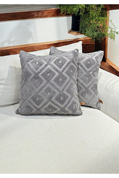 BİRHOME Nevada Jakar Özel Tasarım 2'li Dekoratif Kırlent Kılıfı 43x43 cm (ANT...