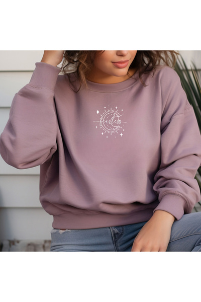 DD Secret Hanorac oversize pentru femei cu imprimeu FEARLESS