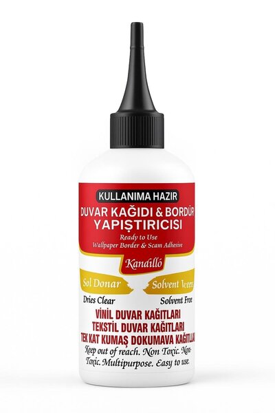 Dünya Magnet Hazır 250 Gr. Şeffaf Duvar Kağıdı Tutkalı , Bordür Vinil Tekstil El Işi Yapıştırıcı Tutkal