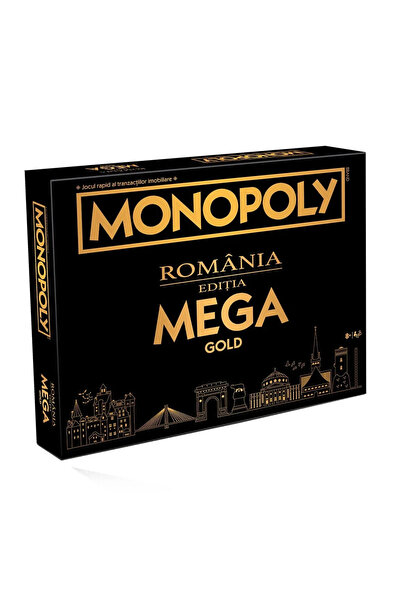 Gameology Monopoly Romania Mega Gold RO – Editie extinsa cu orase si proprietati noi