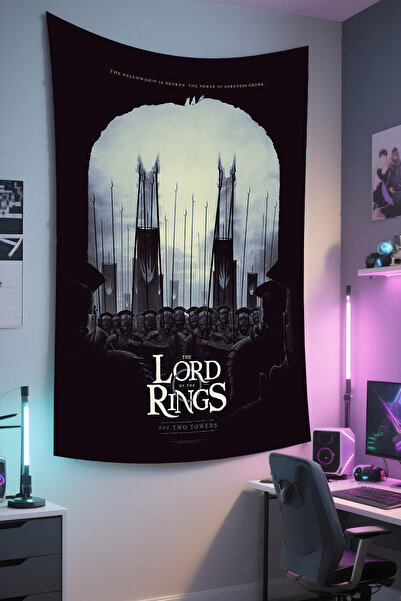 RUGRUMBA Tapiserie de perete Stăpânul Inelelor – Tematică film, țesătură de c...