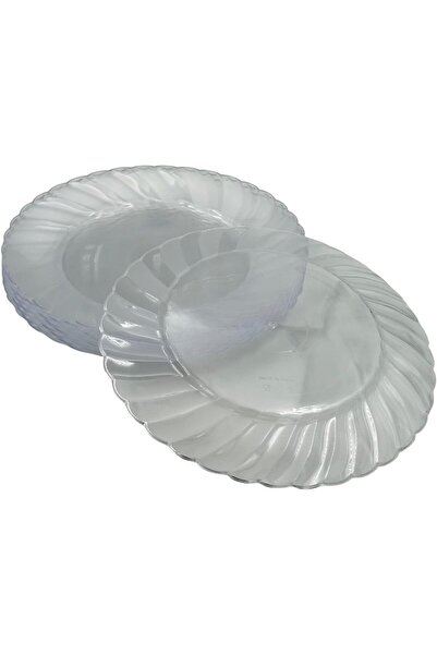 B&D banddtools clear disposable plastic plates, swirl pattern, 7 inch, pack of 10