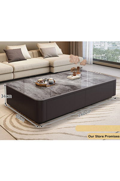 KEKE Modern light-luxury coffee table, perfect for small homes with simple style and elegant white design
