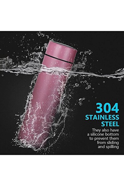 Primo Plus Stainless steel vacuum thermal bottle with smart LED display that displays temperature