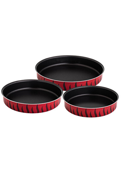 Newflon Tango round oven tray set of 3 pieces size 24-26-30 cm
