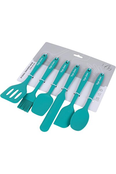 B&D Mini Baking Tools Set, Turquoise 6-Piece Silicone Cooking Tools
