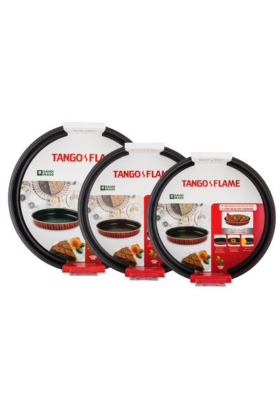 Newflon Tango round oven tray set of 3 pieces size 24-26-30 cm