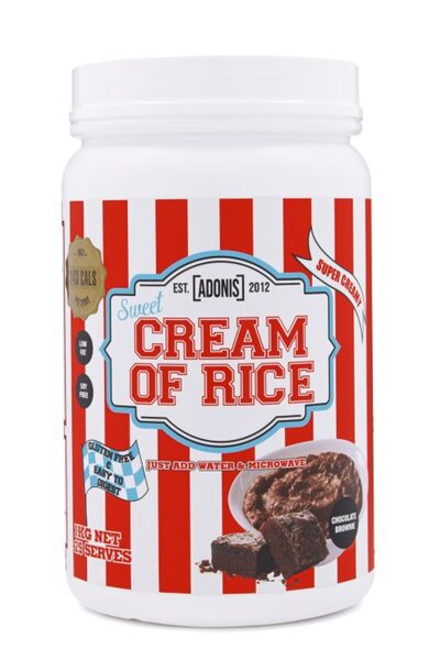 Adonis Gear SWEET CREAM OF RICE (Carbohydrates) – Chocolate Brownie 1 kg