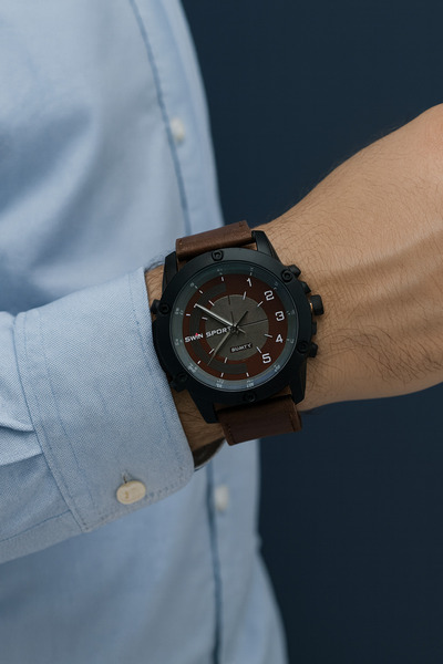 G Sport POLO Leather Cord Luxury Men's Wristwatch