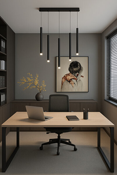 Mikro Aydınlatma Samsung Led modern salon yatak odası yemek masası mutfak ofis sarkıt aydınlatma 5'li siyah günışığı