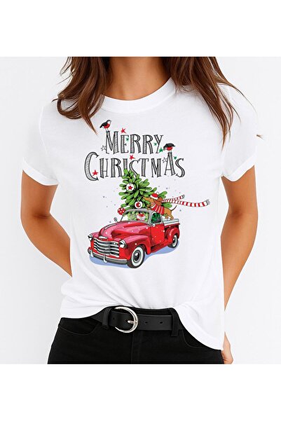 OEM Tricou din bumbac 100% Red Car Christmas