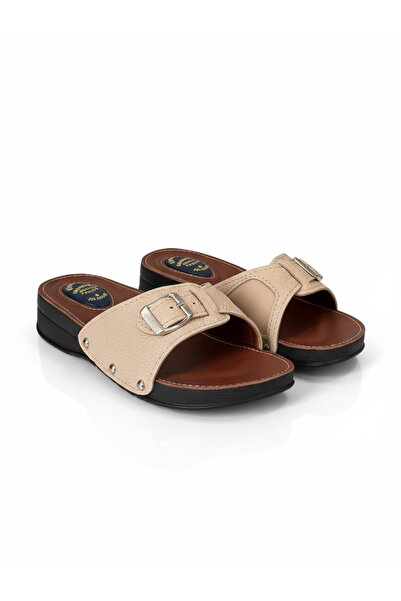 Wordex Hipokrat Hp450 Genuine Leather Hallux and Gel Heel Spur Slippers Bone Spur Daily Women's Slippers