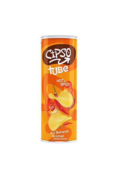 Cipso Tube Acı Baharat Aromalı Cips 160 gr x 8 Adet