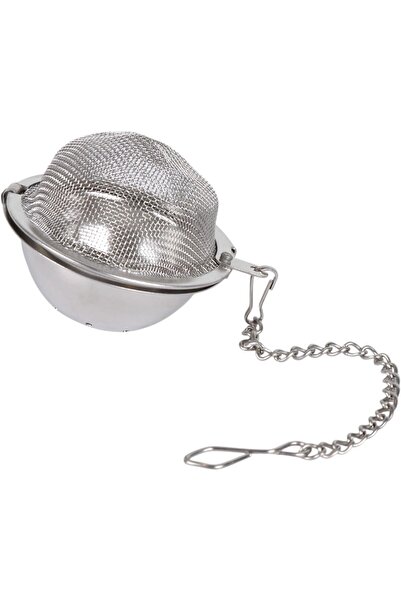 B&D Stainless Steel Mesh Tea Ball Infuser with Chain, Silver Tea Strainer for Loose Leaf Tea
