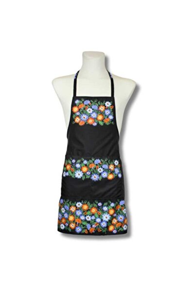 Other Kitchen apron folk Opole flowers meadow black