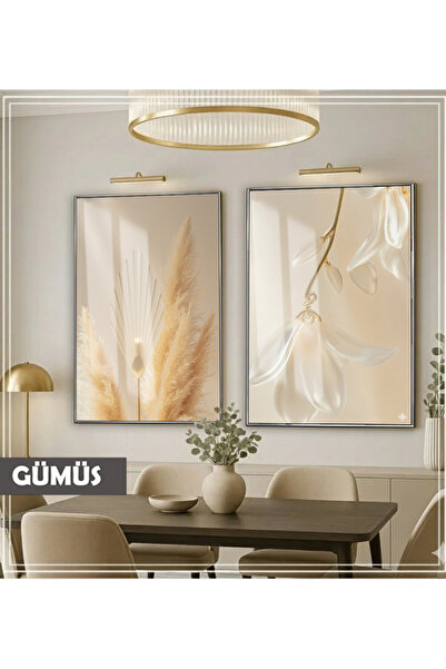 Harika bir ev HARİKABİREV|SOFT| KREM RENK ZARİF BİTKİ KOMBİNİ |ÇERÇEVELİ CAM ...