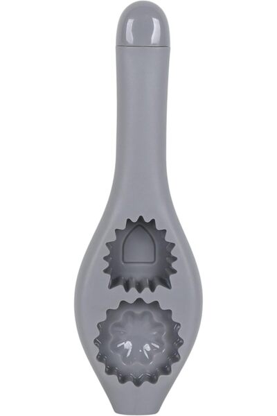 B&D Cookie Mold, Grey Plastic Baking Tool with Decorative Gear Pattern Design, Kitchen Pastry Shapin