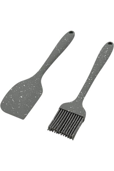 B&D Banddtools Gray Speckled 2-Piece Kitchen Utensil Set - Basting Brush & Spatula
