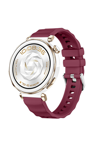 Sneezy حزام ساعة ذكية رياضي من السيليكون مع إبزيم معدني مرن متوافق مع ساعة هو...