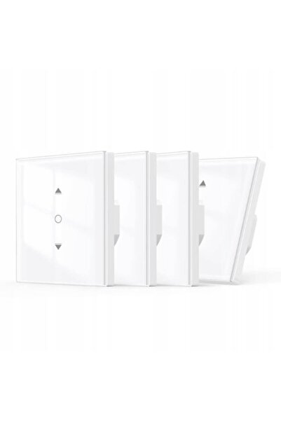 Maxcio 4 Smart Roller Shutter Switches — Voice Control, Timer, Alexa/Google/Siri, 2.4GHz, White