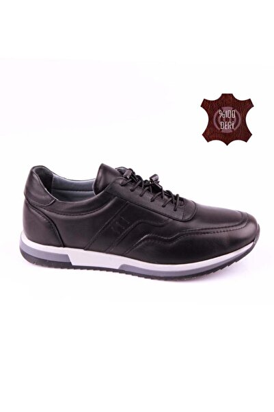 DETECTOR Men's Black Leather Comfortable Casual Premium Loafer Shoes Grion