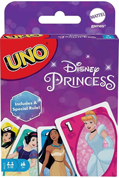 Mattel Games UNO Disney Princesses Matching Card Game, 112 Cards for Players 7 Years Old & Up